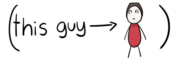 this guy (arrow pointing to) comic of my partner