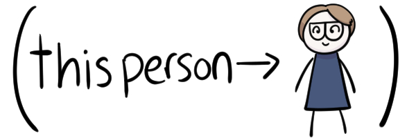 this person (arrow pointing to) comic of me